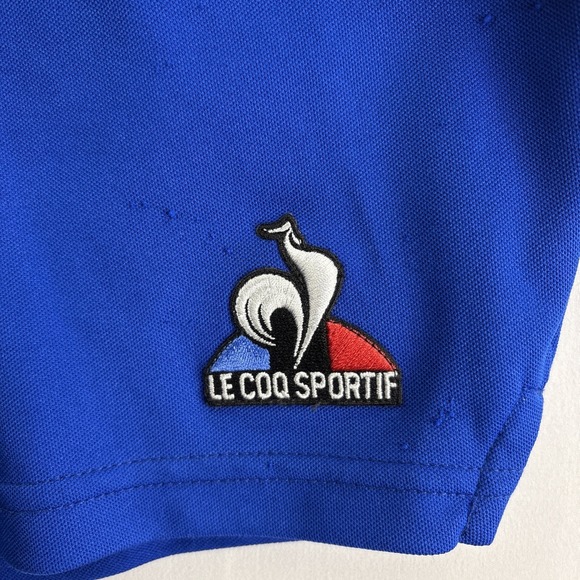 Le Coq Sportif Blue Medium Mens Tennis Shorts Athletic Breathable Lightweight - Picture 7 of 8